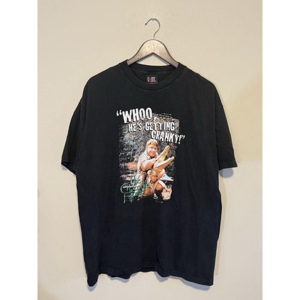 Vintage The Crocodile Hunter Steve Irwin Whoo He's Getting Cranky Shirt Sz XL‎